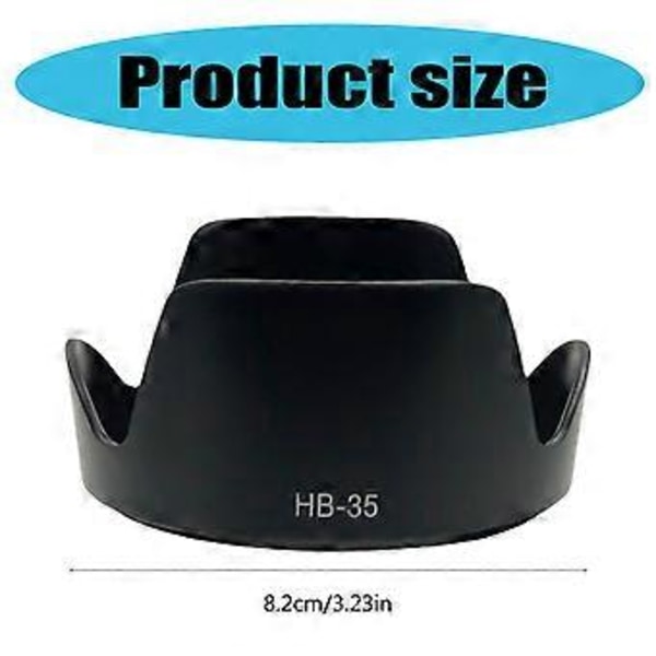 HB35 Solblender for Nkkor 18-200mm F/3.5-5.6G Gir Overlegen Lysblokkering og Objektivsikkerhet