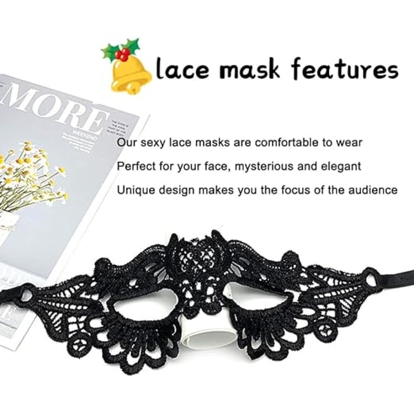 Lady of Luck Venetiansk Mask för Män Spetsmask Venetiansk Mascara Pr