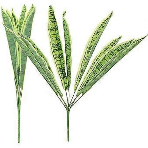 2 stk. Kunstig Slangeplante Falsk Sansevieria Kunstige Potteplanter for Innendørs Utendørs