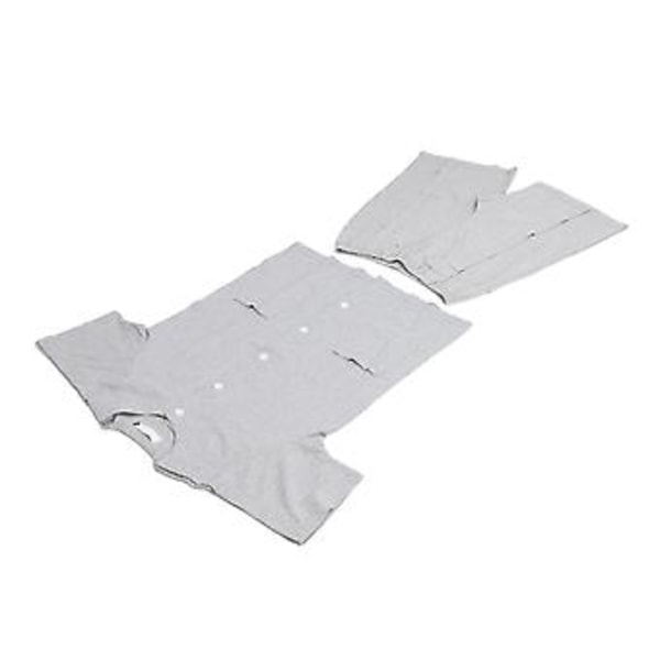 Avrivningsbar Skjorta Byxor Set Kortärmad Universal Unisex Delad Tryckknapp Topp Byxor för Postoperativ Infusion (L) L
