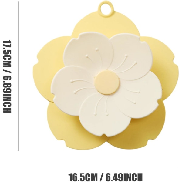 1 stk. Farve: Solgul [Opgradering] Afløb - Blomsterformet vaskepropper