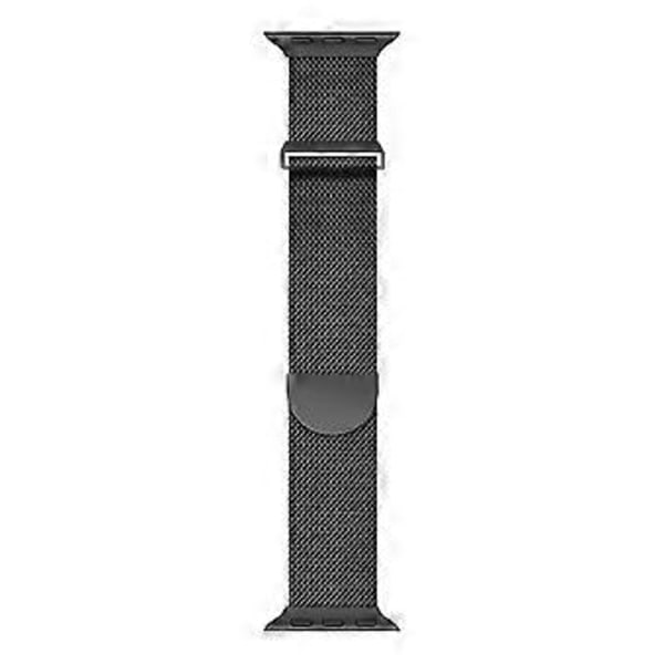Svart magnetisk rem for Apple Watch Series 10 42mm 41mm 40mm 38mm Milanesisk smartklokkerem