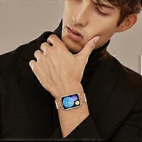 Til Xiaomi Smart Band 8 Pro Milanese Armbånd Blomst Rustfrit Stål Magnetisk Mesh Urrem Style B