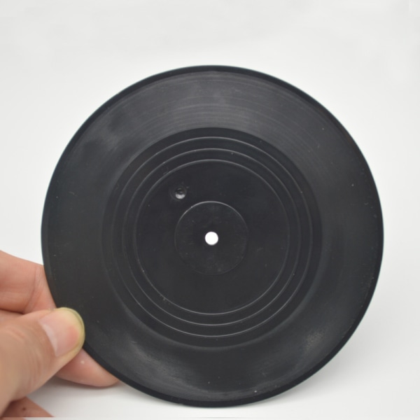 Set med 3 Vintage CD Vinyl Record Hard Coasters - för kaffe och