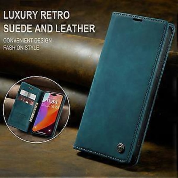 CASEME 013 Serie Til iPhone 16 Pro Max Etui Kortholder Stativ Læder Telefon Cover Style D