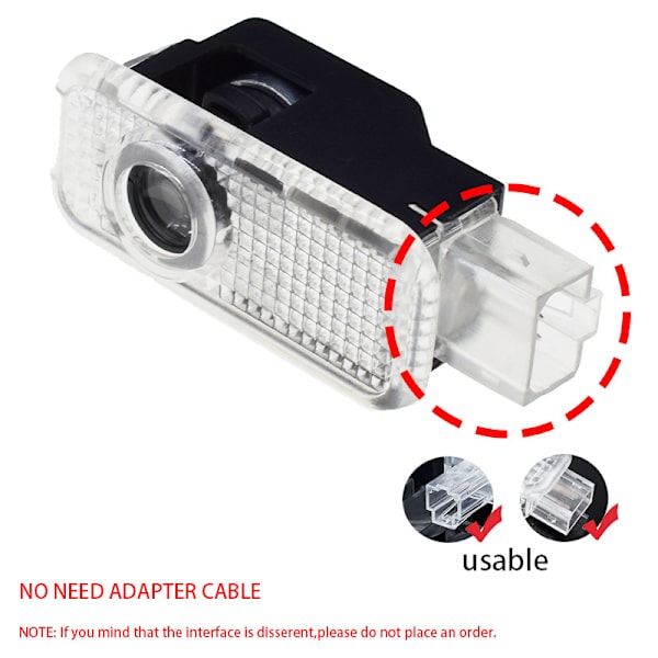 2 KPL LED-autoprojektorivalo, auton oven tervetulovalo, auton LED We