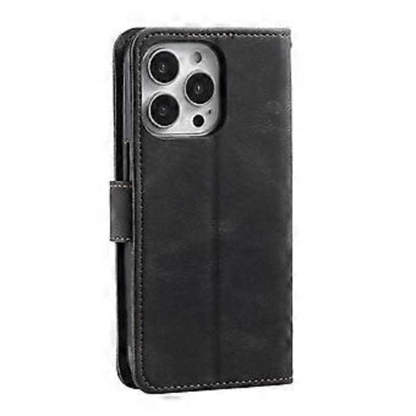 Negle Hudfølelse Læderetui til iPhone 16 Pro Black