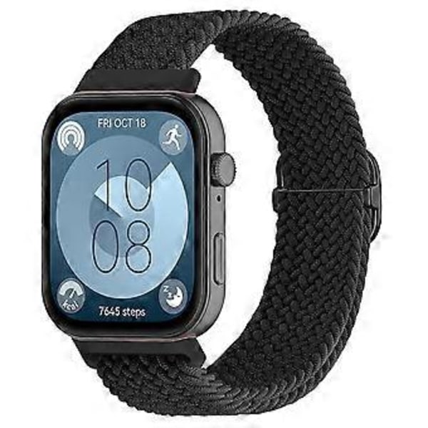 Justerbar flettet nylon urrem i vævet stil til Huawei Watch Fit 3 Style A