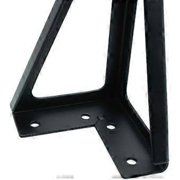 Set med 4 bordsben i svart metall - Utbytbara möbelben - För soffbord/TV-bänk/soffa/säng och andra möbelben - Med skruvar (15cm)