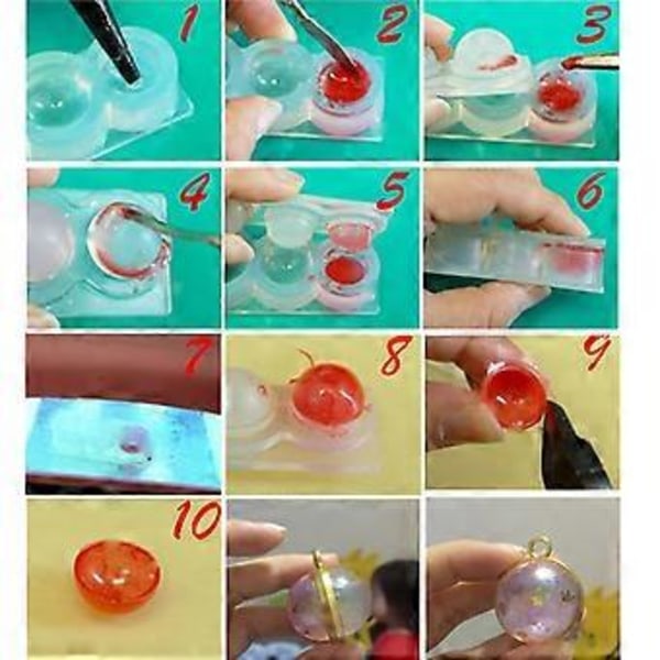 Silikone Rund Oval Firkantet Form Harpiks Epoxy Form Ellipseforme Vedhæng Støbning til UV Harpiks Håndværk DIY Smykkeværktøj 2