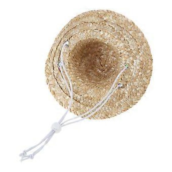 Pieni lemmikin olkihattu, suloinen asuhattu koirille, pennuille, mini-ämpärihattu, kesäinen aurinkosuoja koirille, tytöille, pojille, puhdas olkihattu M Clean Straw Hat M