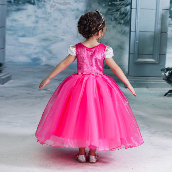 Flickor Prinsessa Aurora Klänning Törnrosa Kostym med Accesso