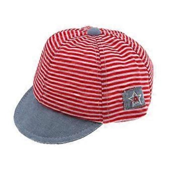 Basebollkeps för Barn Pojkar Flickor Småbarn Baby Casual Utomhus Sport Justerbar Hatt (Röd)