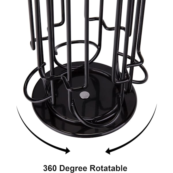 1 st Kapselhållare 24 Kapslar Roterande Torn Pod 360 Grader Rota