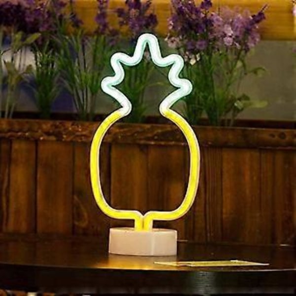 Neon Sød Ananas Lys Skilt Nat Med Holder Dekoration Lys, Skilte Af Tap Til Jul Fødselsdag Fest, Soveværelse, Salon, Dekoration Af Bryllup F