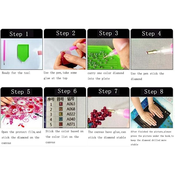 5D Diamantmaleri Kit 30x40cm DIY Farverig Hest Diamantkunst Ki
