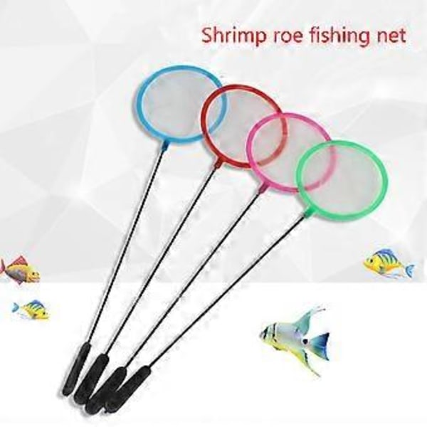 Fiskenett for fiske 3-tommers fint nett Små skummere Akvarier Rengjøringstilbehør for fisk og reker Langt håndtak Grønn Green
