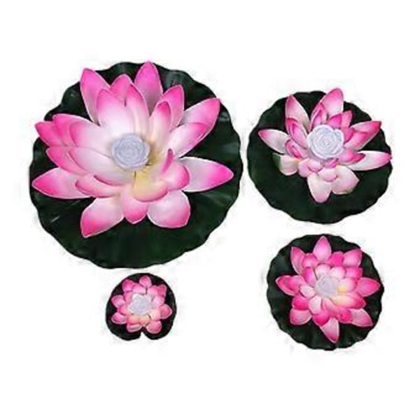 Smuk Flydende Lotus Lys Vandtæt LED Lampe Midt-Efterårs Festival Vandlandskab Dam Blomst Natlampe til Have Gult lys Yellow light