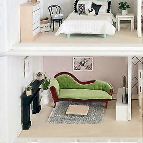 Dukkehus Møbler Miniatyr Loungesofa Modell Leke Late Som Miniatyr Møbler Leke