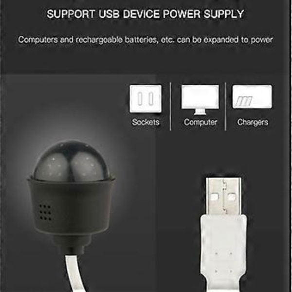 Stjerneklart Himmel LED Natlampe USB Drevet Stjerneprojektor LED Lampe RGB LED Atmosfære