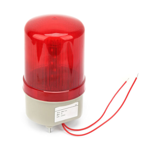 220VAC blinkende blinkende rødt LED advarselslys diameter 97mm