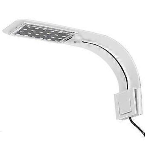 Super Slim LED Akvarielys Planter Vokser Belysning Kreativ Clip-on Lampe med EU Stik (Hvidt Lys)