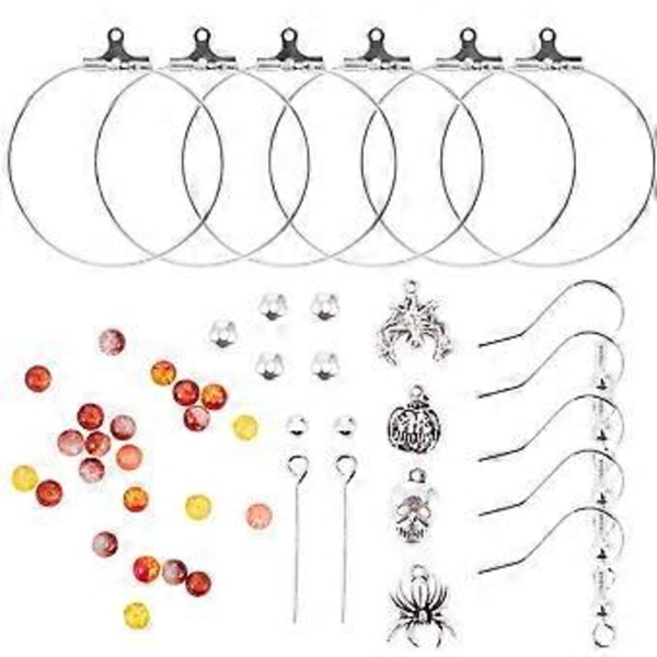 1 Sæt/168 stk. DIY Smykketilbehør Halloween-artikler Legeringsvedhæng til DIY