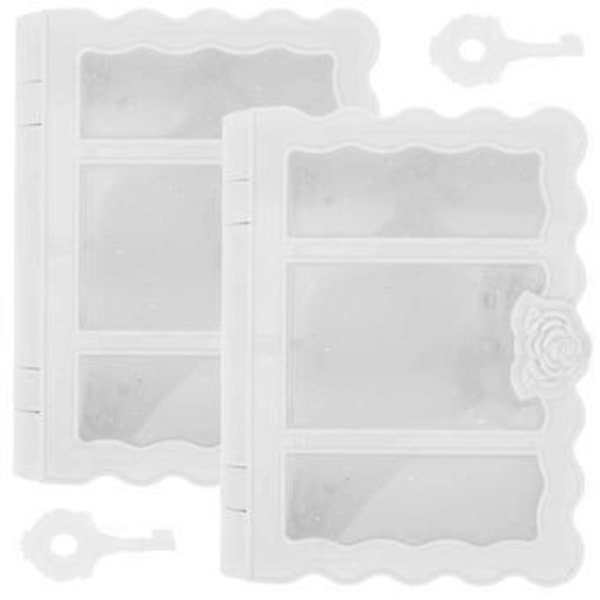 2 stk. smykkeskrin Søte smykkeskrin Smykkeoppbevaringsbeholder Plast Diverse Arrangører White