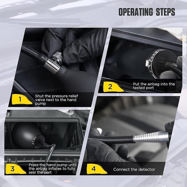 Easy Intake Adapter, Automotive Røgmaskine Blære, Oppustelig