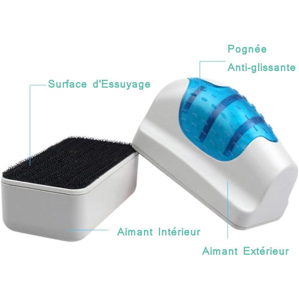 1 x Akvarierensebørste Magnetisk Glas Algefjerner