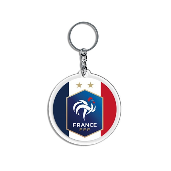 2 stk. 2022 VM i fodbold Nøglering Souvenir - Frankrig Flag Akryl