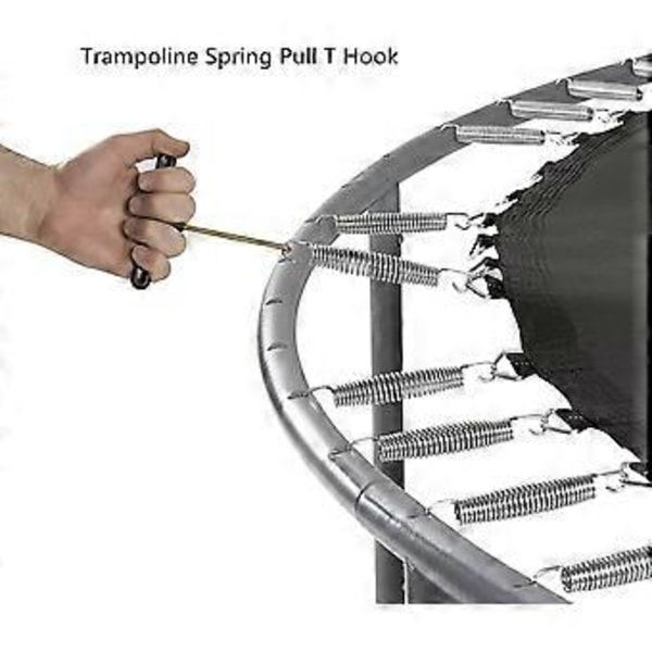Trampolinverktyg Fjäderdragare Trampolinfjädrar Krok med Handtag, Trampolinverktyg, T-Krok Fjäderdragningskit, Monteringsverktyg T-Krok