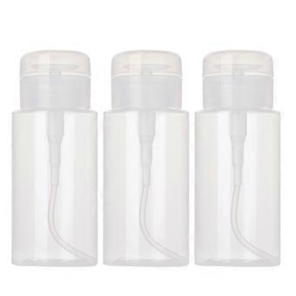 3 stk Sminkefjernerflasker Tomme Pumpeflasker Tomme Reiseflasker Plast Pressflaske for Kvinner 300ml