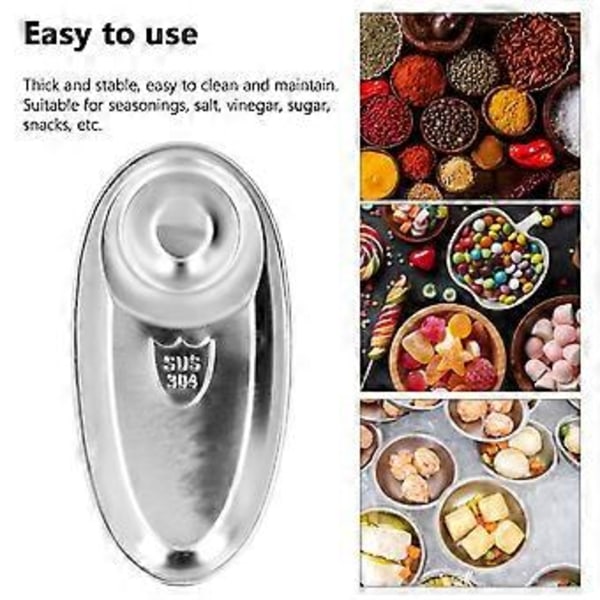 304 Rostfritt Stål Snackstallrik, Oval Delad Kryddskål för Hem Utomhus Camping, Silver