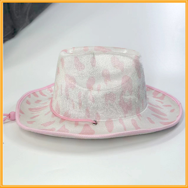 Rosa prickig cowboyhatt Halloween Western mjölk cowboyhatt
