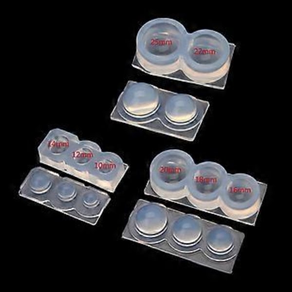 Ellipse Smykker Støping Epoksy Silikonform Oval Rund for Håndverk UV Resin Anheng Øredobber Laging Håndverk 4