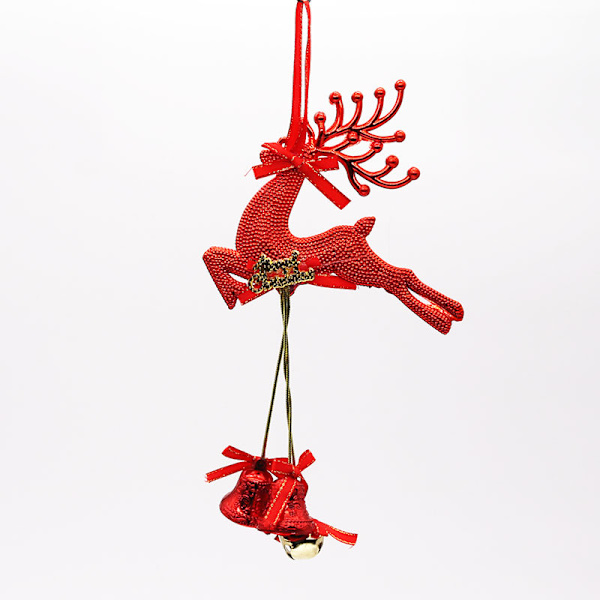 Julgransklockor Ornament 3 st Röda Julgranskulor Jul