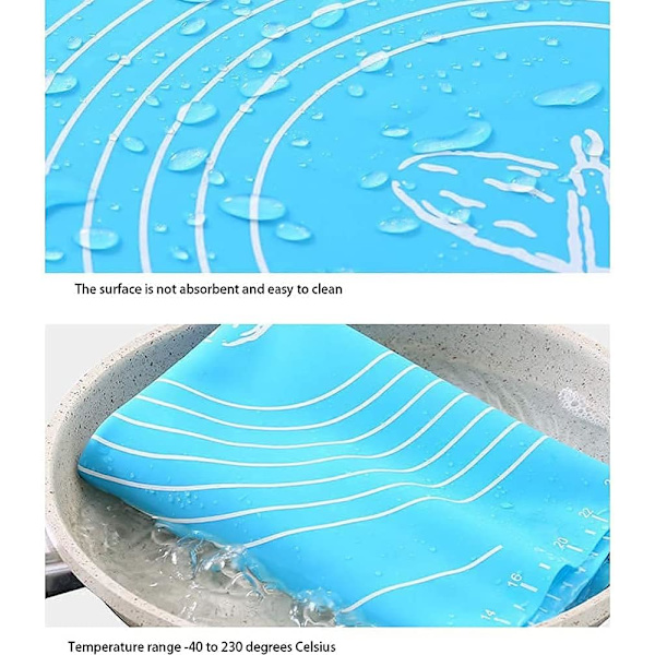 1 Stycke 50x40cm Non-stick Återanvändbar Bakmatta Fondantdeg, (Po
