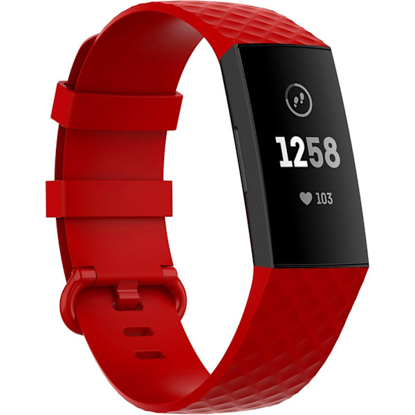 Fitbit Charge 4/Charge 3 Justerbar Silikon Erstatningsrem, Wo