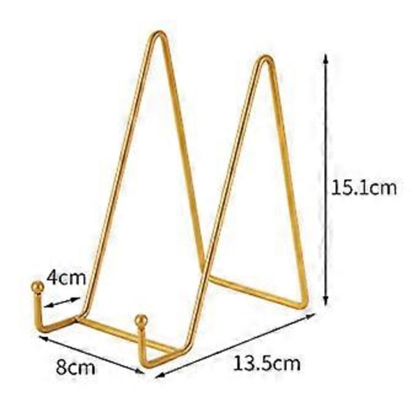 Metall Fotoram Ställ Minimalistisk Design Multifunktionell Easel Hållare Omfattande Användning i Vardagen Gold 6inch