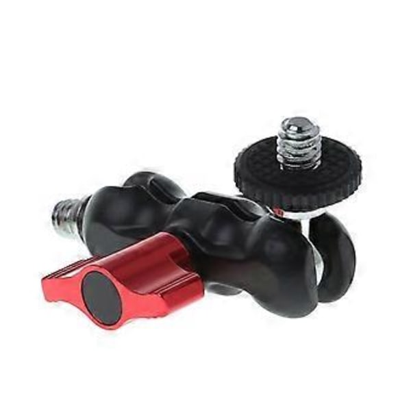Metallinen Super Clamp -kiinnike kaksoispallopäällä, Magic Arm 1/4'' ruuvinreikä kameran monitorin LED-valon mikrofonin kiinnitykseen