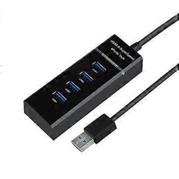 RYRA 4 Portin USB3.0 Hub Nopea Latauslaajennus 5Gbps HUB LED-merkkivalolla