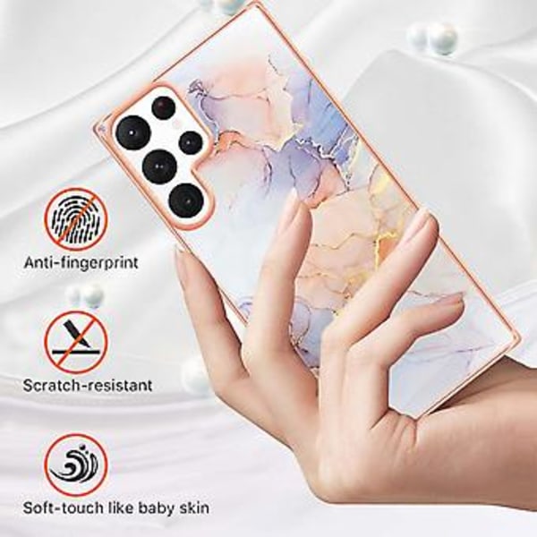 Elektropletteret TPU-etui til Samsung Galaxy S22 Ultra 5G White
