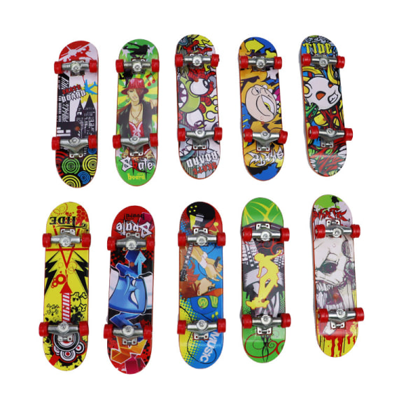 Finger Skateboard, Set med 7 Mini Finger Toys Deck Truck Finger B