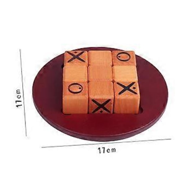 Tic TAC Toe Spel Kryss och Nollor Bondgårdsdekor Klassiska Brädspel Soffbordsspel för Barn Utomhus Inomhus Gåvor (Small)