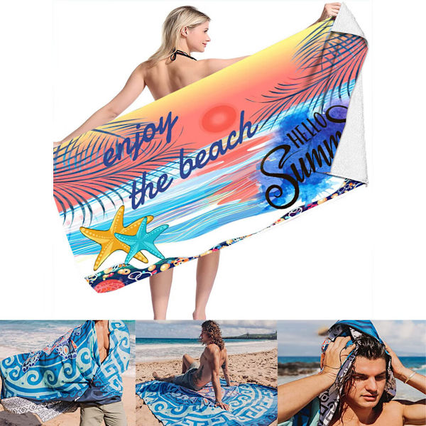 Yksi kappale (STJ-6, noin 80*160cm) Kaksipuolinen fleece-pyyhe Nopea