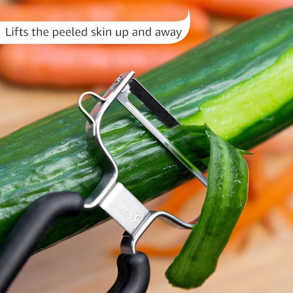Tysk Universal Super Sharp Rustfrit Stål Grøntsagsskræller