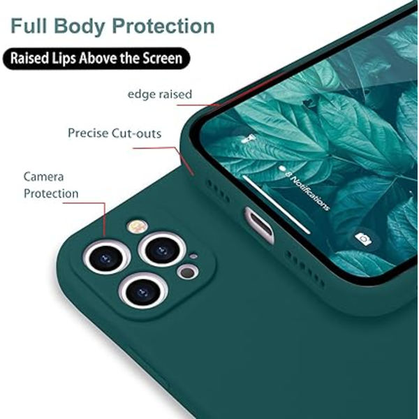 (Vert)Coque Compatible avec iPhone 13 Pro Max Antichoc Coque Sil
