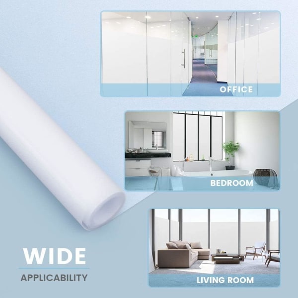 Static Cling Privacy Film Frosted Window Film 30x200CM UV Protec