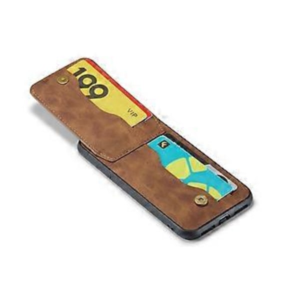 Crazy Horse PU -kotelo iPhone XR:lle Brown